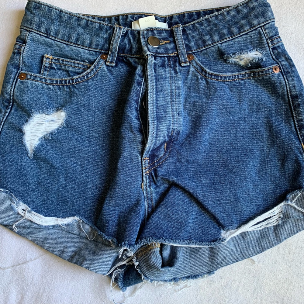 denim shorts h&m